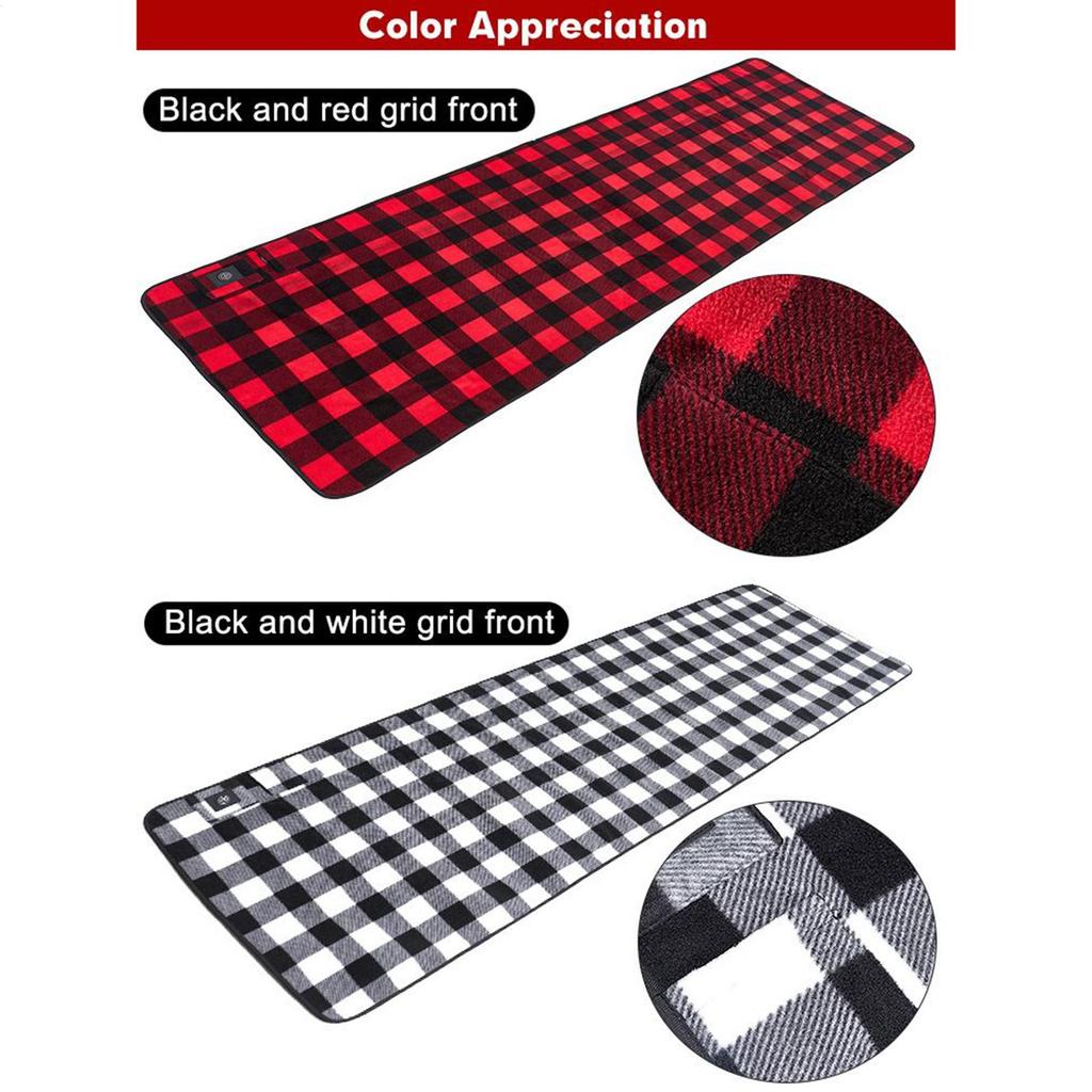 Heated Pad for Sleeping Bag Outdoor Camping 3 Speed Adjustment Winter Cotton USB Interfaces Electric Heating Sleeping Pad