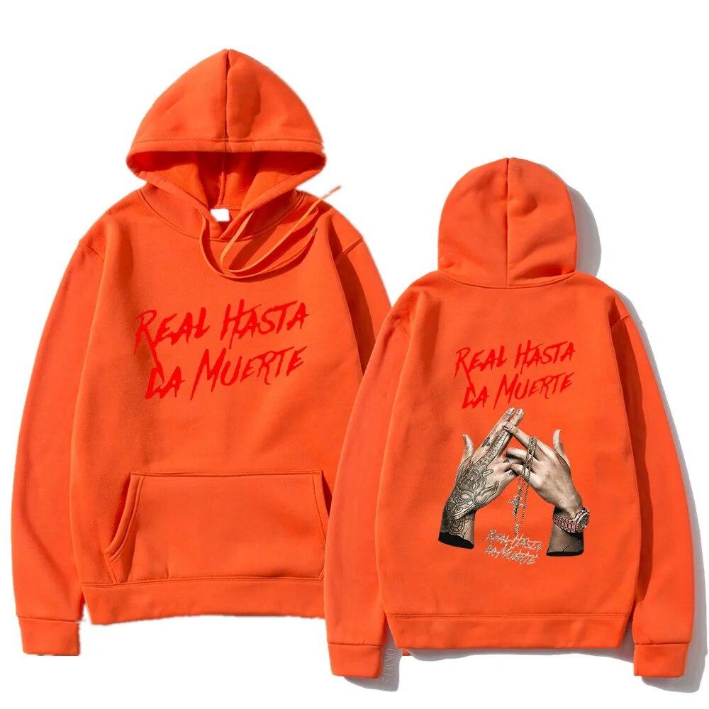 Anuel AA Printed Unisex Hoodies Sweatshirt Fashion Real Hasta La Muerte Casual Tracksuit Unisex Women Clothing Anime Pullover Hoodie