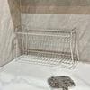 Space Saving Hollow Drain Basket Stainless Steel Kitchen Rack New Storage Shelf  Kitchen