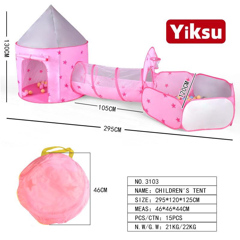 3-in-1 Kids' Yurt Play Tent and Tunnel Set for Indoor/Outdoor Use