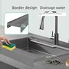 Silicone Water Drainage Mat for Sink Edge Protection, Kitchen Water Barrier with Suction Cups, Countertop Splash Guard