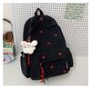 Schoolbag Girls School Bag Simple Versatile Backpack College Student Middle School Student Cute Embroidered Bow Lightweight Travel Backpack
