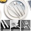 16Pcs Black Cutlery Set Stainless Steel Steak Cutlery Cutlery Western Cutlery Dishwasher Safe Kitchen Tableware Set