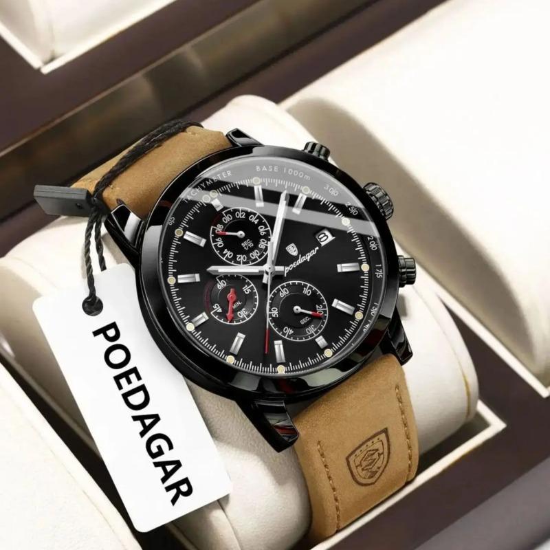 New Top Brand Multi-function Waterproof Men's Watch New Sports Quartz Calendar Watch