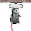 Cute Opossum Car Charm Rearview Mirror Decor Charm Animal Opossum Car Hanging Decoration Car Widgets Rearview Mirror Accessories