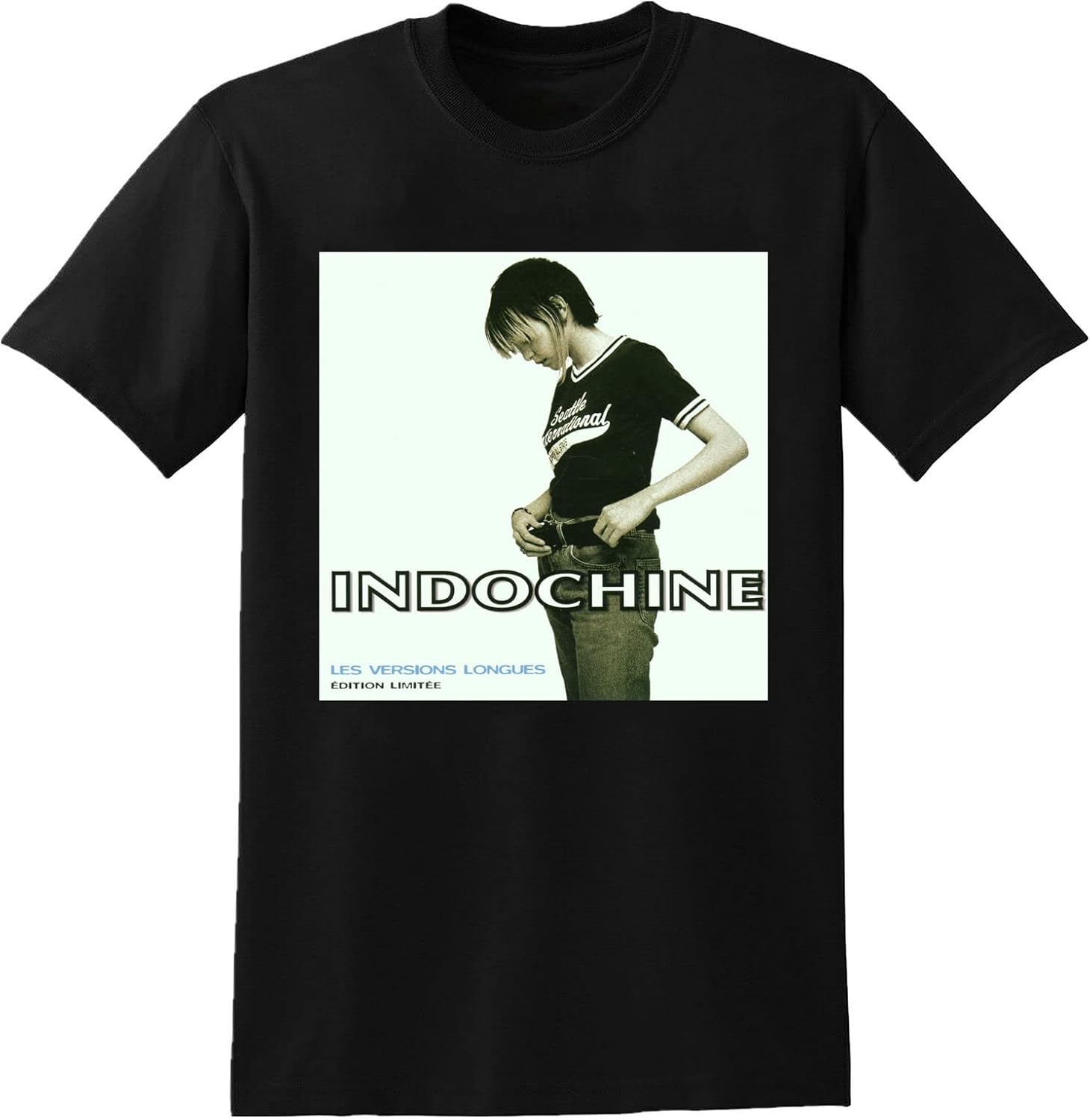 Indochine Versions Longues T Shirt Graphic Men s Unisex Tee XS чёрный