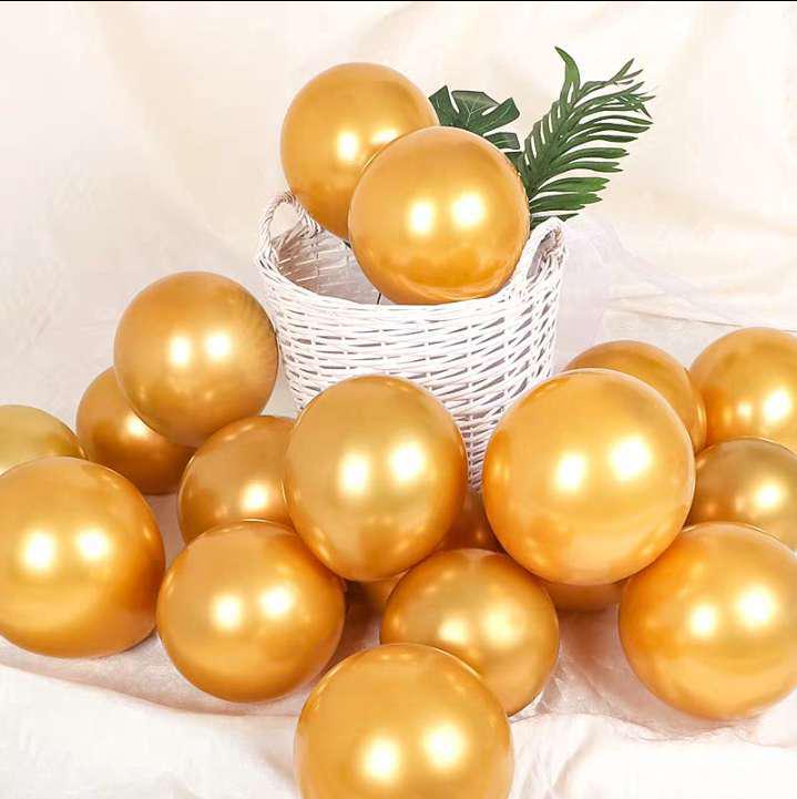 Metallic Red Gold Balloon Set for Weddings and Celebrations