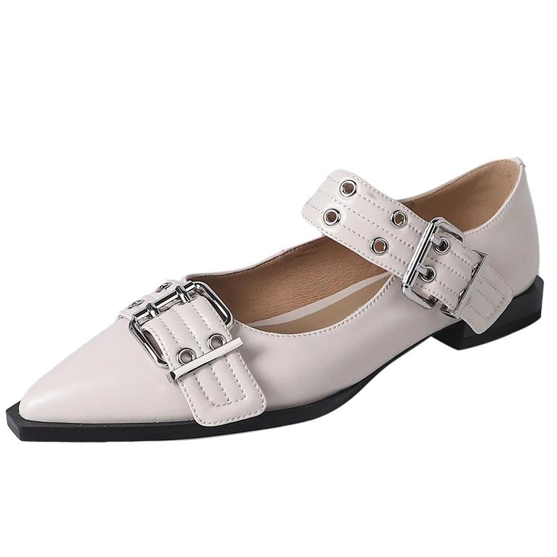 Fashion Women's Sandals Designer Luxury Women Shoes Buckle Fashion Ladies Flats Shoes Mules Slingback Pointed Toe Casual Platform Sandal