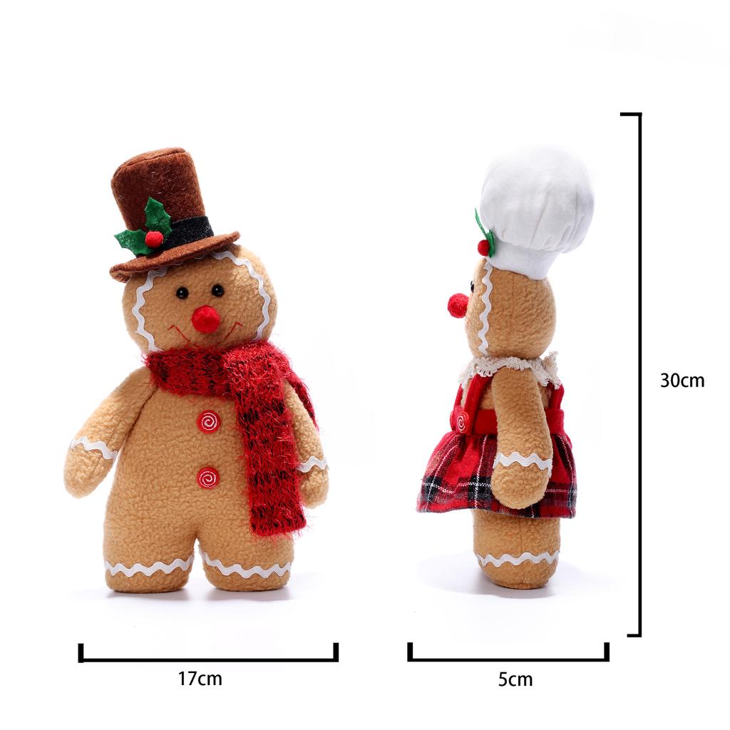 Gingerbread Doll Doll Christmas Atmosphere Decoration Festive Fun Toy Home Living Room Bedroom Party Window Decoration