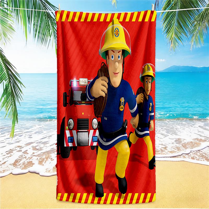 1pc Fireman Sams Heroic Rescue beach towel,quick drying absorbent beach towel,outdoor sports swimming beach towel,Soft and comfortable Y72837