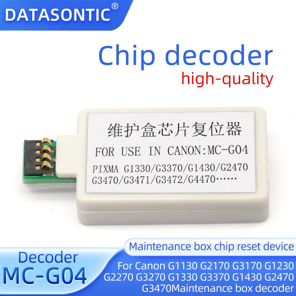1PCS MC-G04 Tanque de Manutenção Chip Resetter para Canon G1430 G2470 G3470 G3471 G1530 G2570 G3570 G3571 G3572 G3670 G3675 decodificador