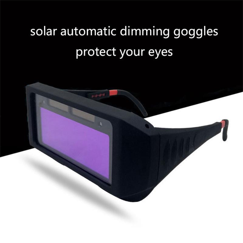 High Quality Automatic Light-changing Welding Goggles Ultraviolet Resistant Impact Resistant Eyeglasses Solar Rechargeable Welding Glasses