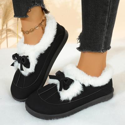 Internet Celebrity Lightweight Retro Flat Cotton Shoes Women's New Winter Piled Thickened Warm Small Fragrant Hair Cotton Shoes