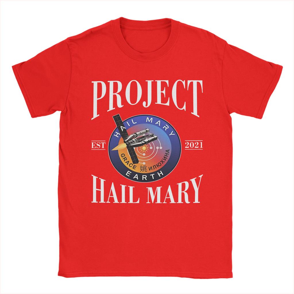 Project Hail Mary Missionsaufnäher EST 2021 T-Shirt Sommer 100% Baumwolle T-Shirts Für Herren Lässiges T-Shirt Kurzarm Kleidung
