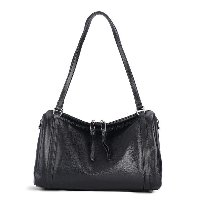 Top Layer Cowhide Large Capacity Underarm Bag for Women 2025 New Lazy Style Genuine Leather Tote Bag Fashion Simple Shoulder Bag