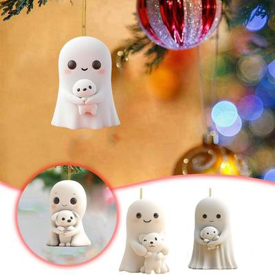 Halloween Hängende Ornamente Geist Dekoration Weihnachtsbaum Dekorationen Ornament Acryl Mini Halloween Deko Für Party 202 Y3Q1