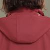 Women's Plus Size Solid Color Hooded Jacket – Drawstring Pocket Windproof Coat (Sizes 3XL-7XL) for Middle-Aged Women