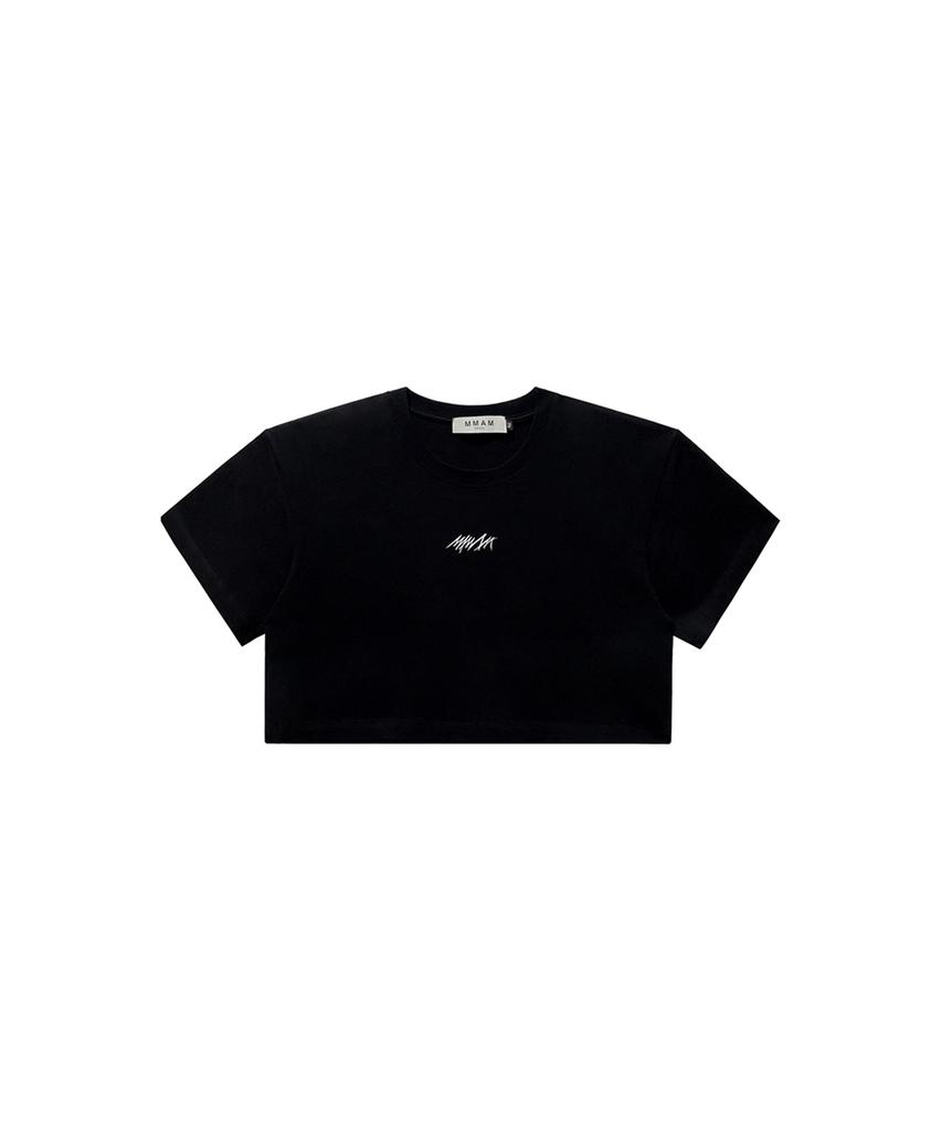 Meuameu Logo Wide Crop T-Shirt