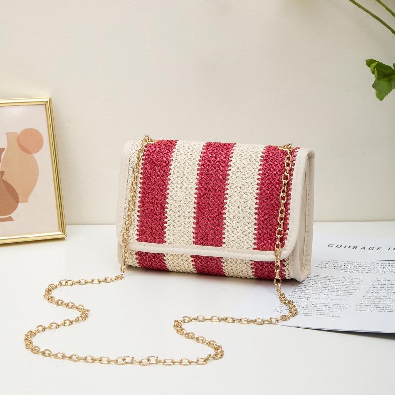 Woven Straw Bag Summer Bag Women's New Fashion Wind Chain Portable Shoulder Bag