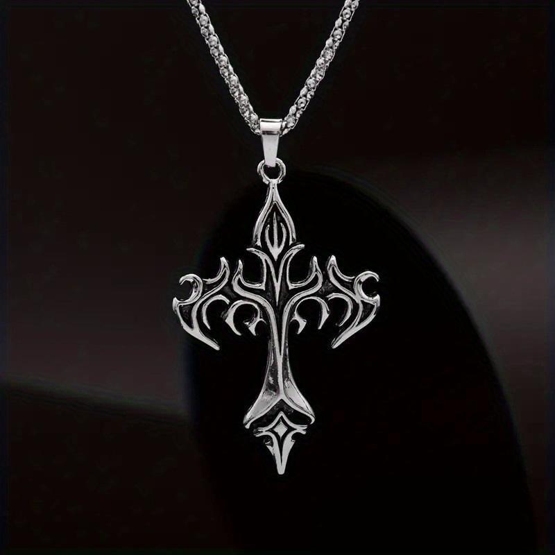 Best-selling necklace flame vintage cross men s pendant necklace accessory
