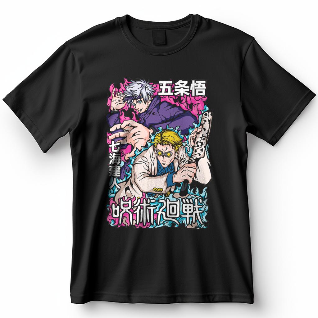 

Japanese Anime Jujutsu Kaisen Gojo Men Women Summer T-shirt Harajuku Retro Short-sleeved Loose Oversized Casual Comfort Y2k Top S