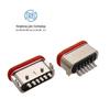 Waterproof Type-C 6-Pin Female Connector with Zinc Alloy Shell
