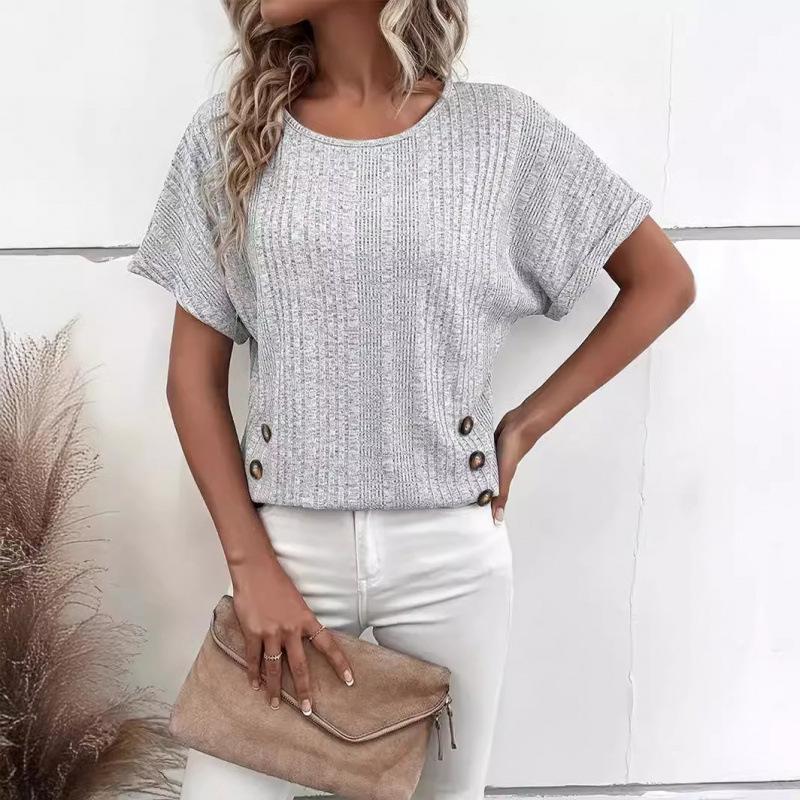 2025 Women's Casual Batwing Sleeve Round Neck T-Shirt