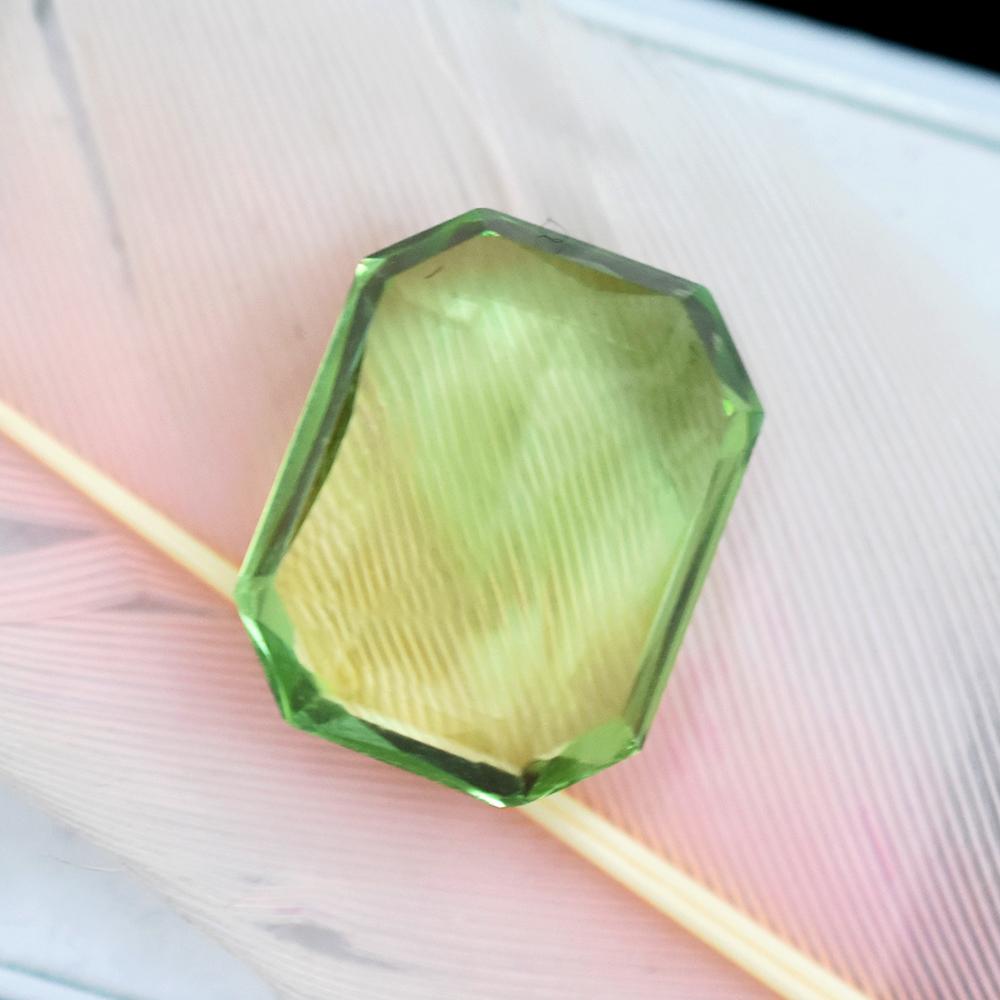 Pendant Size 6.70 Ct Natural Bluish Green Emerald Cut Certified Loose Gemstone