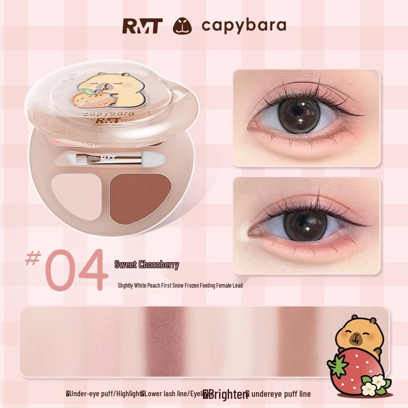 

Палетка теней для век Luo Xiaoman 4 цвета для эгьё саль: Хайлайтер, Контур, Тени и Осветление с кистью