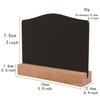 Wooden Double-Sided Desktop Blackboard Stand: Rewritable Table Card Display & Food Marker.