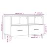 TV Stand White 80 x 36 x 50 cm Particleboard