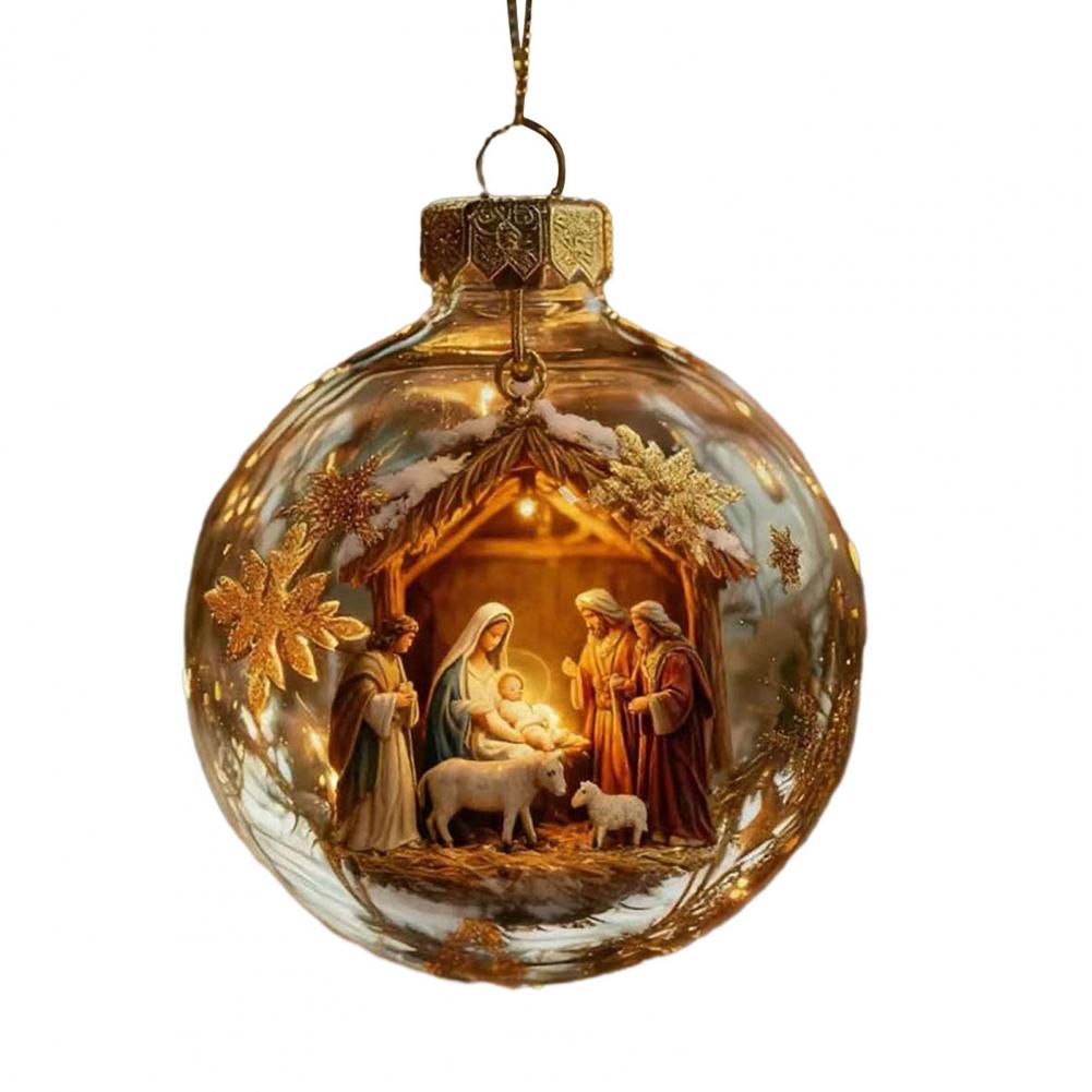 Décorations de Noël 3D animaux sauvages, boules de Noël en plastique à suspendre au sapin pour une fête à la maison