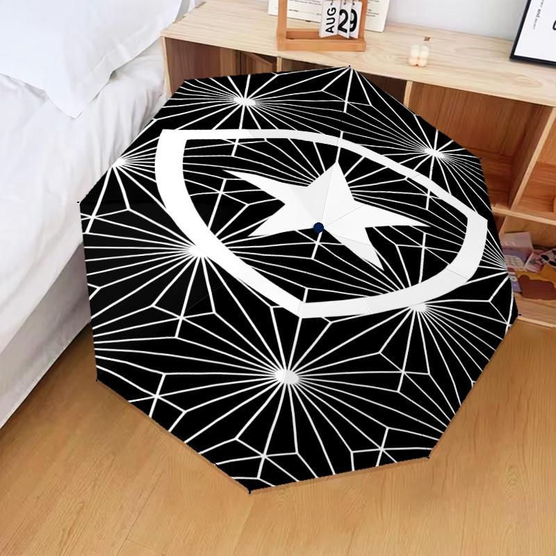 1PC Botafogo de Futebol e Regatas Printed Umbrella Folding umbrella, automatic umbrella 8-Frame for Travel, camping Fan gifts Christmas Gifts
