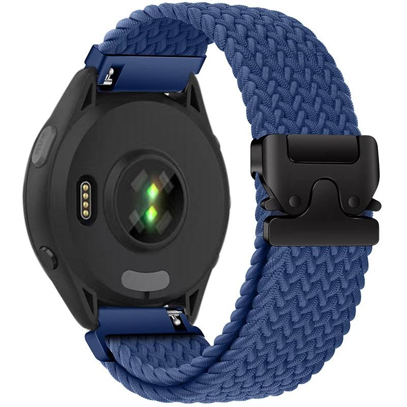 

Плетений петльовий ремінець для Garmin Forerunner 965 970 265 165 570 Пряжка-парашут Нейлоновий ремінець для годинника Garmin Venu 4/3/2 Active 6-5 Ремінець Garmin Venu 4 45mm синій