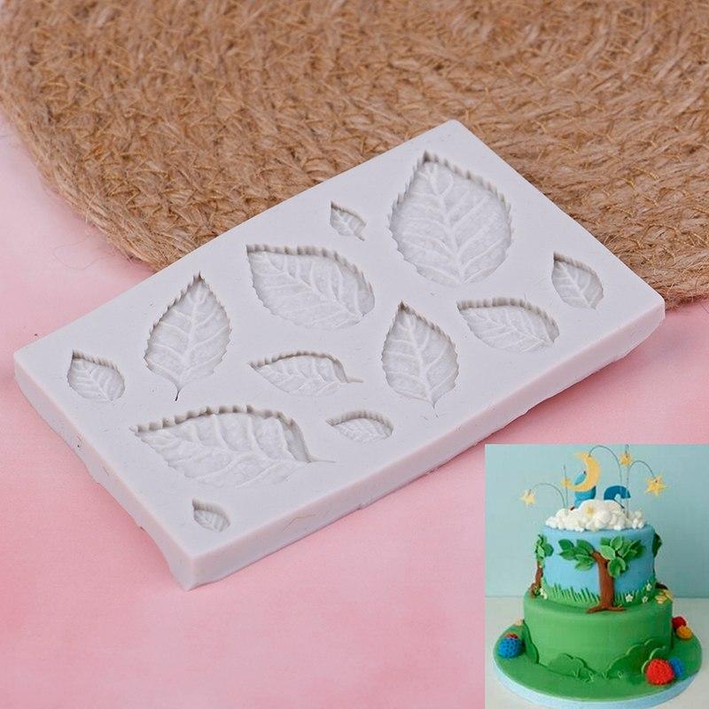 1Pcs Sugarcraft Rose Flowers Leaves Silicone Mold Fondant Cake Form Chocolate Mold Soap Mould Wedding Cake Decorating Tools