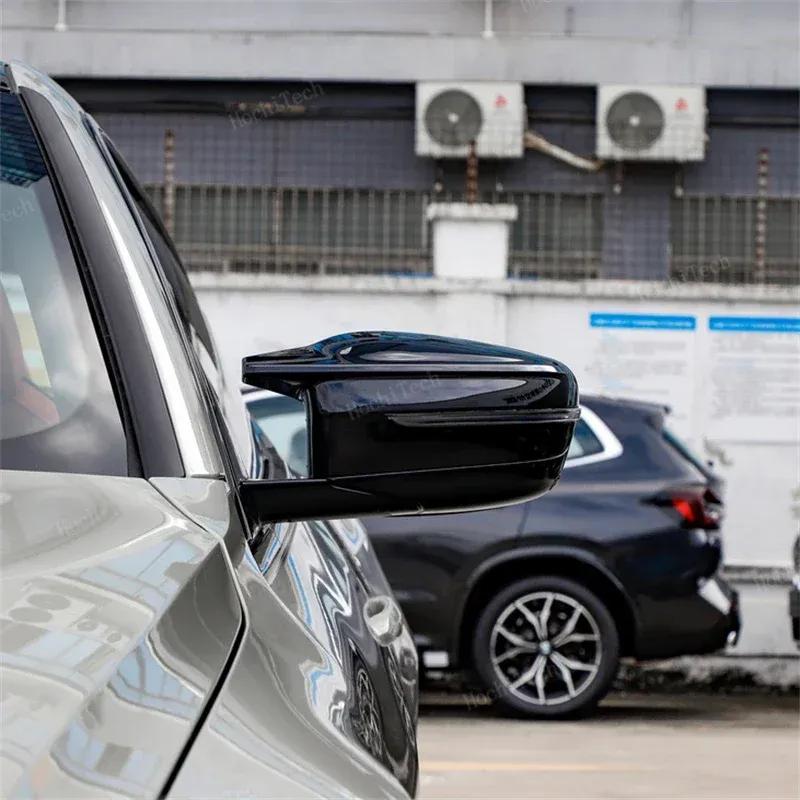 Carbon Fiber Look Black Rearview Side Mirror cover Caps for BMW M240i M440i i4 M50 M2 G87 M3 G80 M4 G82 G83 Replacement