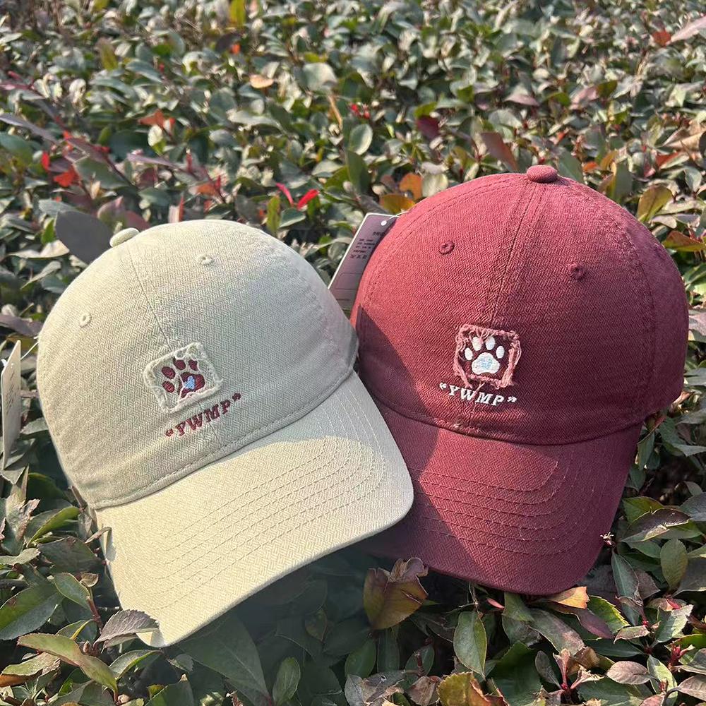 Korean Dog Embroidery Baseball Cap Men And Women Brand Casual Dad Hats Outdoor Sport Sunshade Golf Sun Hat