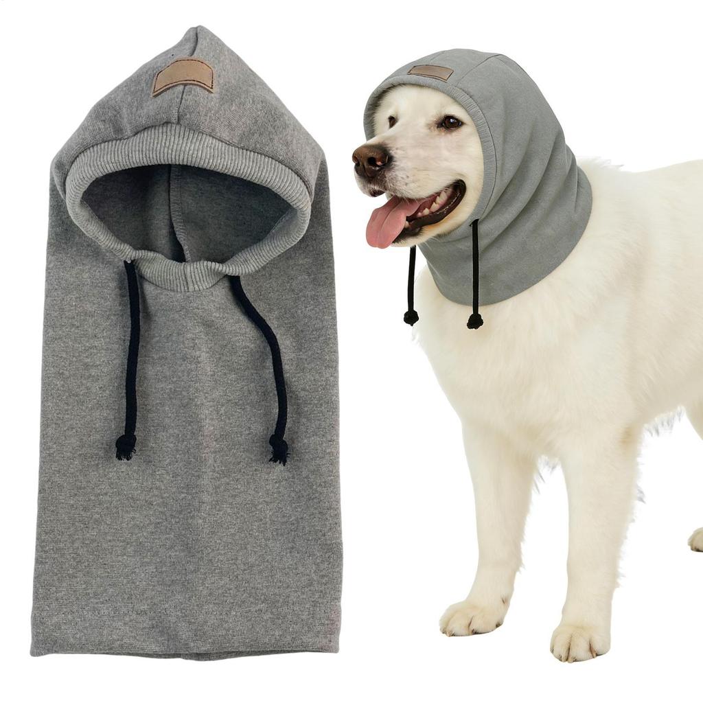 Winter Hat for Dogs Noise Protection Neck Warmer Winter Pet Hat with Adjustable Drawstring for Holiday Cold Weather Outdoor