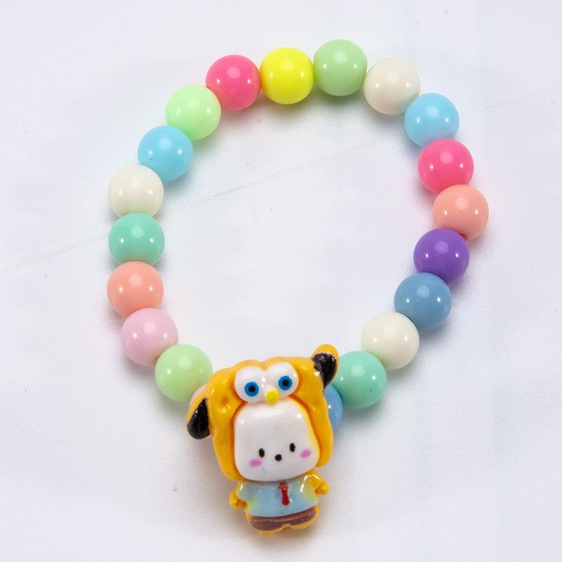 Trendy Cartoon Beaded Bracelet Lovely Princess Style Handmade Wristband Gift for Girls