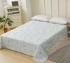 Single Flat Sheet, 150x240cm, 100% Cotton, Dust Mite Resistant, Antibacterial, Leaf Pattern