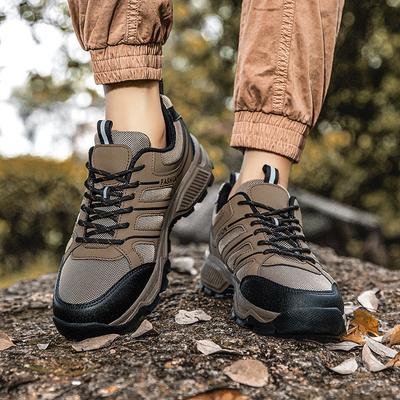 Customized LOGO Hiking Shoes Men's Low-top Breathable Casual Non-slip Wear-resistant Outdoor Camping Tooling Hiking Shoes