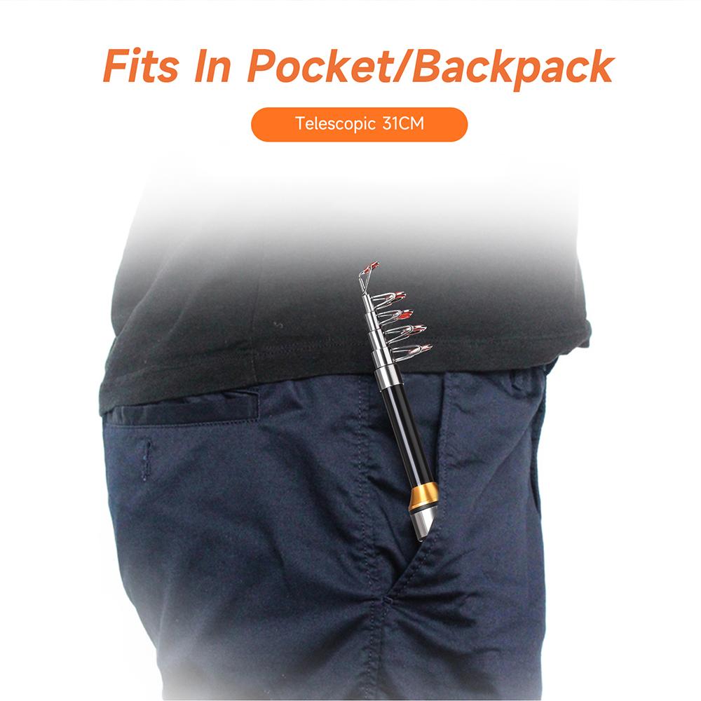 Super Mini Krótkie Wędki Teleskopowe Spinningowe 1.0M-2.3M Wygodne Łatwe do Przenoszenia Towary Wędkarskie Akcesoria