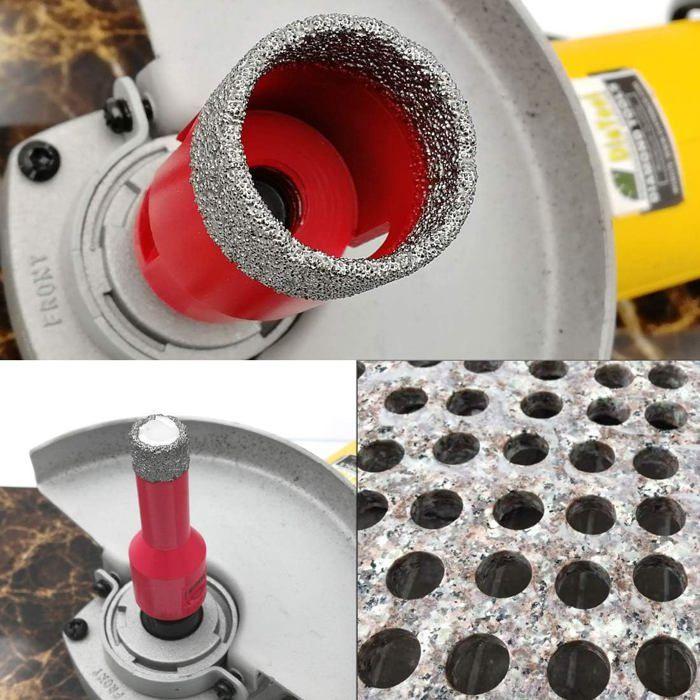Trépans de forage diamantés - AIMOONSA - 6/8/10 mm (Pack 3) - Filetage M14 - Brasage sous vide - Pour carrelage, marbre