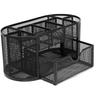Neomate Metal Mesh Desk Organizer | Durable Office Supplies Caddy with Drawer for Home & Office | Desktop Organizer & Dc