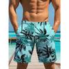 Men's Ocean Coconut Tree Print Beach Shorts Summer Vacation Surfboard Shorts Casual Classic Quick Dry Shorts