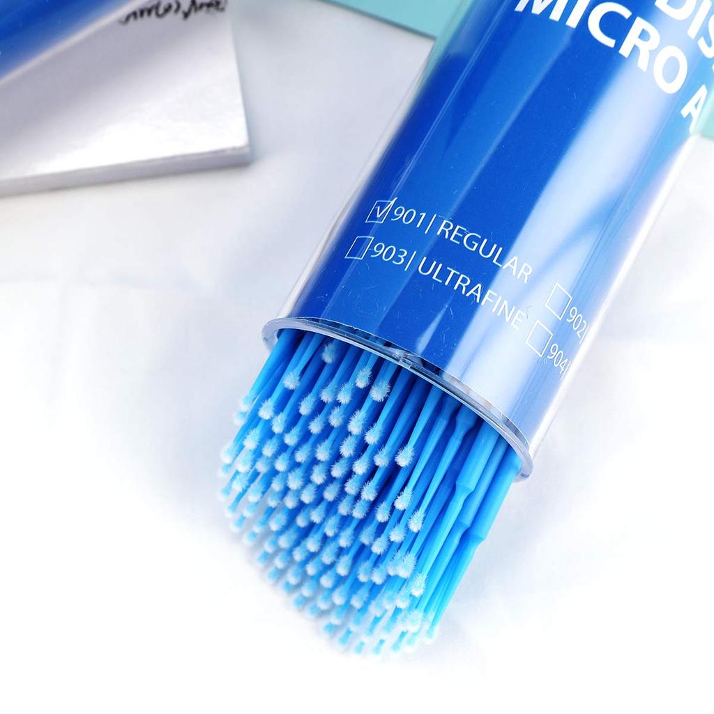 Annhua 400 PCS Disposable Micro Applicator Dental Brush Bendable, Application Micro Swabs for Eyelash Extensions, Personal Care, Cleaning and