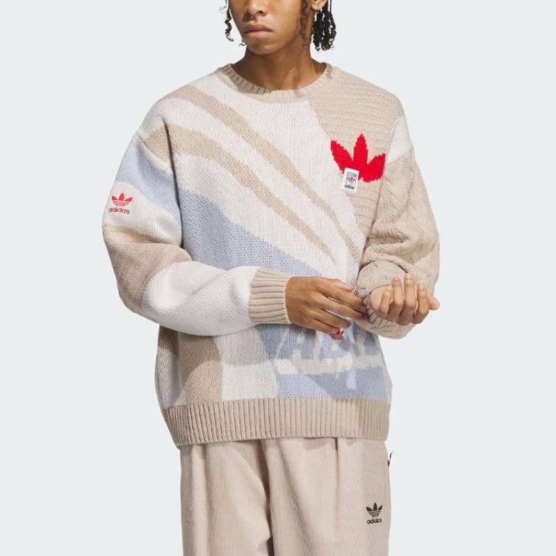 Adidas Originals Sportswear Pullover Top Sporty Round-neck Pullover Knitted Sweater IN0985 Men's Sizes