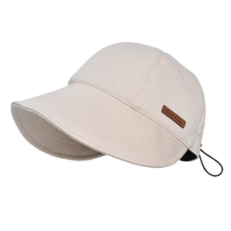 

Wide-brimmed baseball cap, women s drawstring, popular baseball cap, casual sun protection hat білий