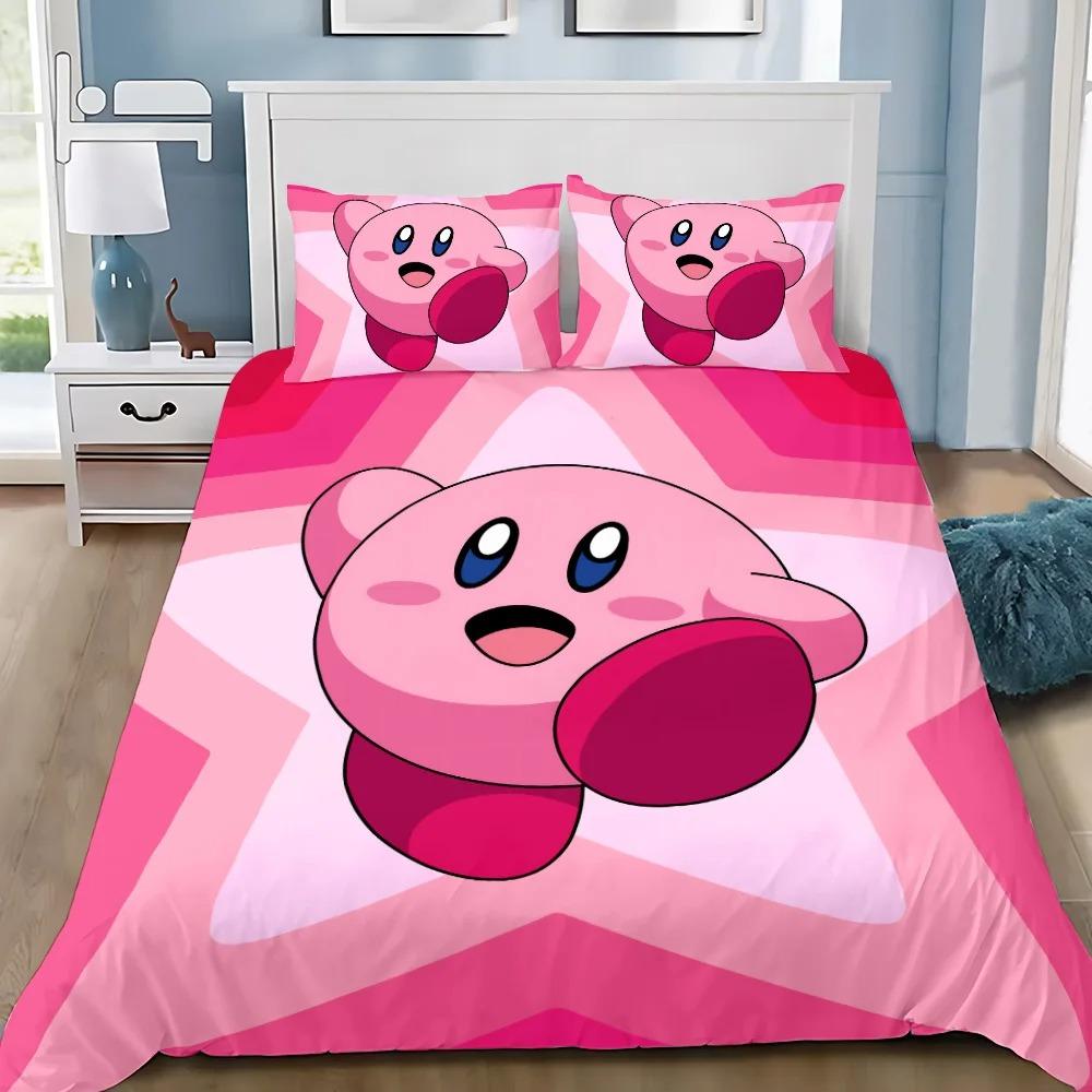 

Підковдра Kirbys Star Allies 3D Вишукана Гра Аніме Цифровий Друк Постільна Білизна Ковдра Ліжко Молодь Домашній Декор Діти Хлопчик Подарунок EU Single(135*200cm)3pcs