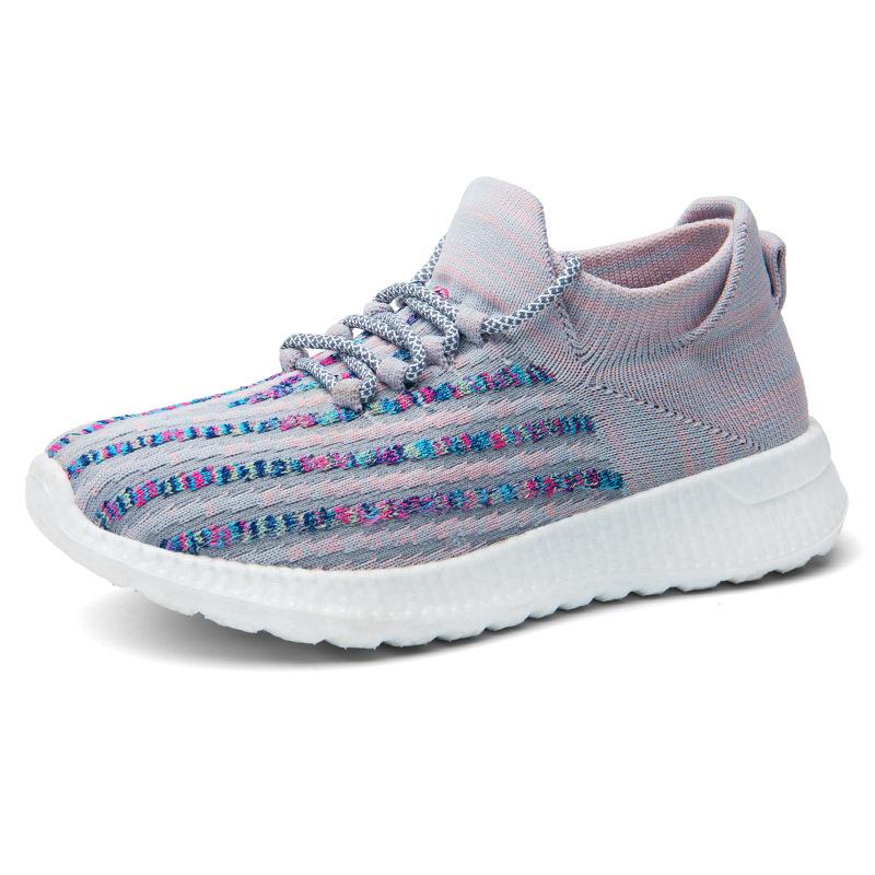 

New sports shoes flying socks shoes men s casual running shoes fluorescent popcorn couple shoes 45